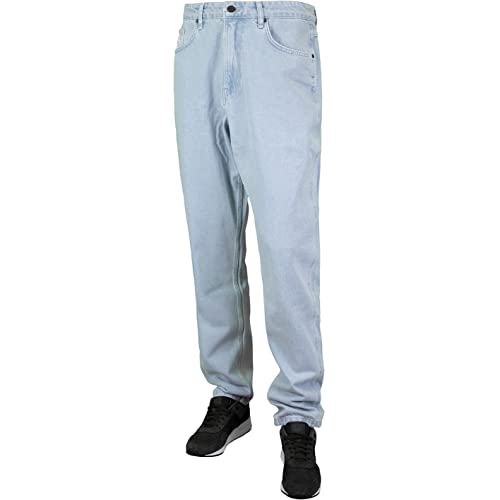 Karl Kani Small Signature Tapered Five Pocket Denim Jeans (S, Bleached...