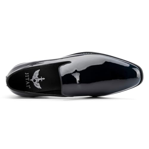 Image of JITAI Men's Dress Shoes - Casual Rubber & Leather Loafers for Men - Fashion Business Formal Wear
