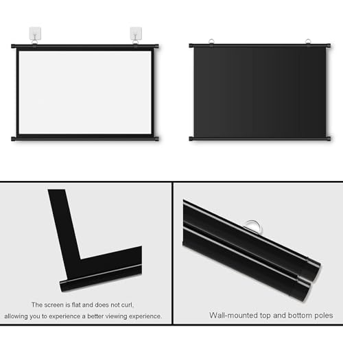 Écran de projection dépliable manuellement pour éviter les plis sur l'image