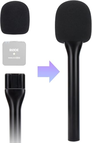 SUNMON Rode Handheld Wireless Mic Stand With Pop Filter, Holder for Wireless Go 2/Pro, DJI Mic 2 - Image 3