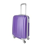 MERCURY TEXTIL - Maleta pequeña para Cabina rígida 4 Ruedas 360º Gira Equipaje de Mano (Morado)
