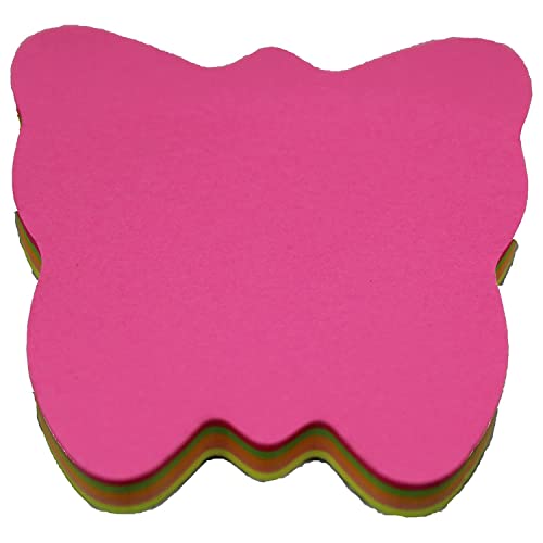 Image of Peeplvalue Multicolor 300 Sticky Notes of 3 Shapes 100 Sheets per Shape, Fluorescent Paper Self Adhesive and Removable Sticky Notes,