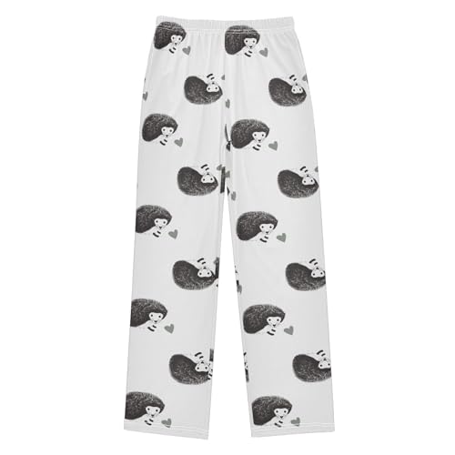 Hedgehog Hand Drawn Boys Pants for Kids Jogger Pants with Pockets S-XL