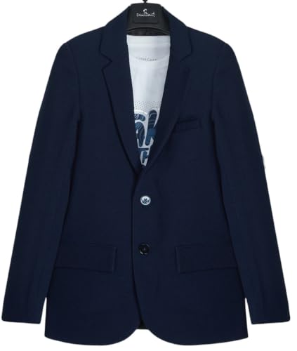 Image of CHARCHIT Boys Regular Fit Plain Blazer and T-Shirt