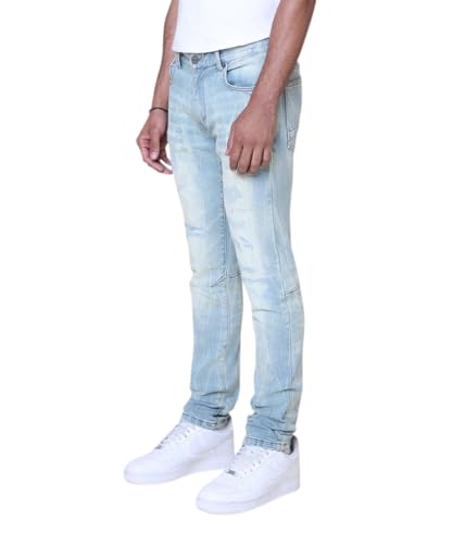 Smoke Rise Men's Vintage Washed Jeans,2