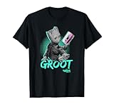 Marvel Guardianes de la galaxia Neon Retro Baby Groot Camiseta