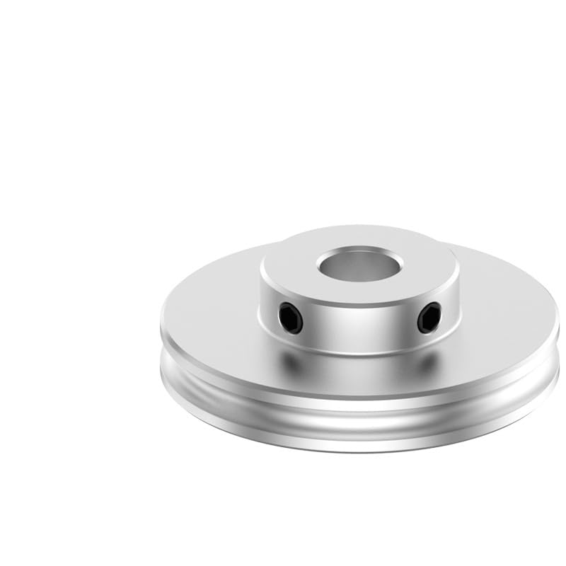 U-Groove Round Pulley - Single Groove PU O-Belt Pulley for Motor Spindle - Durable Aluminum Alloy (1PC)(W5 O80 Suit 5mm Belt)