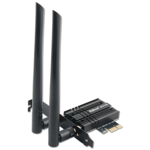 Ya en mundofriki.es: Tarjeta PCIe WiFi 6E Intel AX210-5400 Mbps Triple Banda 6G/5G/2.4G (160 MHz), Bluetooth 5.3, Adaptador Inalámbrico de Ultra Baja Latencia con Soporte Bajo para Gaming, Solo Windows 11/10 (64 bits)