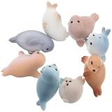 TOYANDONA Mini Figuras de Animales Marinos de Resina 8 Piezas Decoración para Terrarios Acuarios y Microjardines Figuras Pequeñas de Leones Marinos y Focas Realistas Ideales para