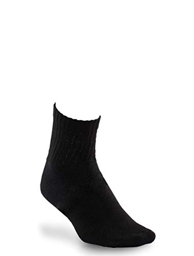 Harbor Bay by DXL Men's Big and Tall Continuous Comfort 3-pk Quarter Crew Socks Black 13