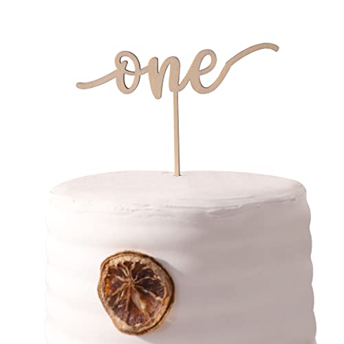 Wood Cake Toppers One Year Sign - Birthday Cake Topper Decorations, Rustic Wood, Smash Cake Topper, Birthday Cake For Photo Booth Props, Cake Decorating Supplies, First Anniversary. #TOP3