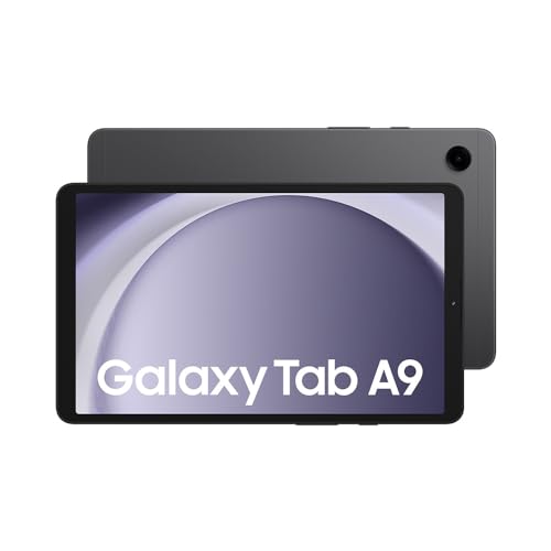 Stile contemporaneo, display accattivante: Samsung Galaxy Tab A9 presenta un elegante corpo metallico in colore grigio grafite, ampio display luminoso per un intrattenimento coinvolgente, anche in ambienti con molta luce