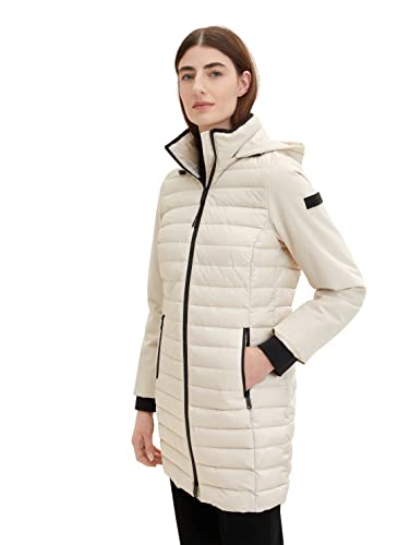 TOM TAILOR Mädchen 1034124 Hybrid Steppmantel mit Kapuze, 12365 - Dusty...