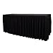 Produktbild Tisch Top Bezug schwarz &  Sockelleisten Plisee-730 x 1820 x 750 mm, Bundfaltenhose
