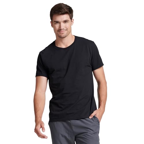Russell Athletic Men’s Dri-Power Cotton Blend Short Sleeve Tees, Moisture Wicking, Odor Protection, UPF 30+, Sizes S-4x