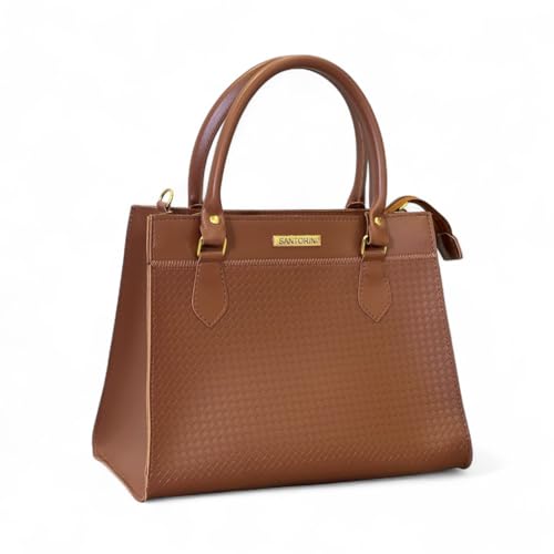 Bolsa Feminina Grande com alça transversal Santorini Handbag (marrom)