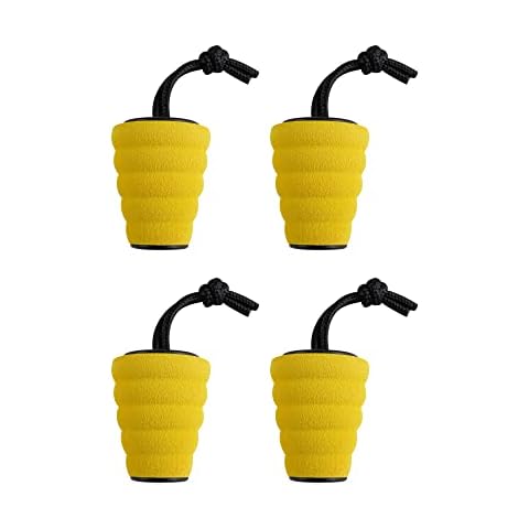 ILOKNZI 4 Pieces Yellow Kayak Scupper Plug, for 32mm-47mm Drain Holes, Kayak Scupper Plugs Bung Kit suit for Kayak Canoe Drain Holes Stopper Bung,kayak accessories scupper plugs for kayak Cover
