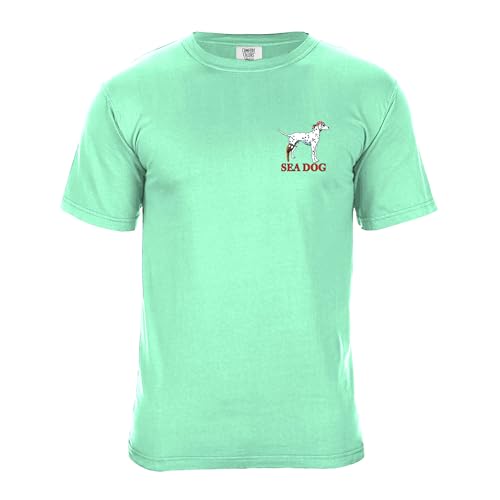 SEA DOG Vintage Graphic T-Shirt Garment Dyed 100% Ringspun Cotton, Relaxed Fit, Printed in USA, No Great Story Starts w Salad2