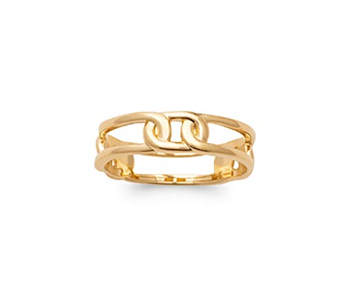 Bague en plaqué or anti-ternissement Tata Gisèle maillons confortables