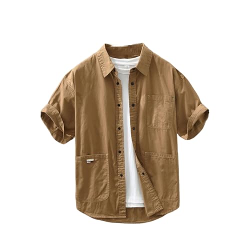 Chemise de travail décontractée homme coton pour un look quotidien confortable