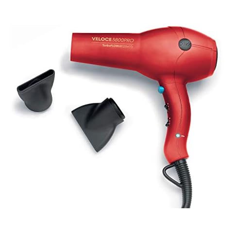 Diva Pro Styling Veloce 3800 Pro Dryer, Red - 2200W Professional Hairdryer with Ionic Conditioning, EDT108 Cover