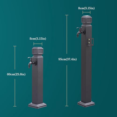 Fuente exterior resistente a heladas de acero inoxidable con doble grifo 7