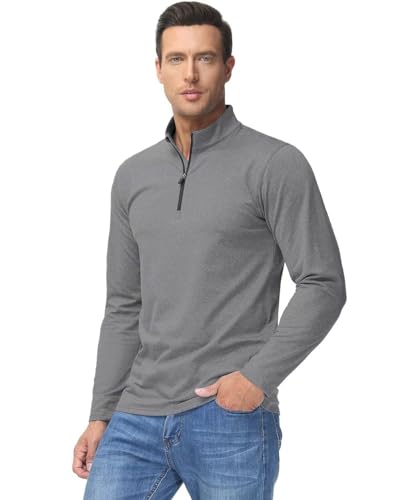 Boladeci Men's Quarter Zip Sweatshirts Premium Fleece Long Sleeve Lightweight Comfort 1/4 Zip Pullover Golf Shirts - Image 3