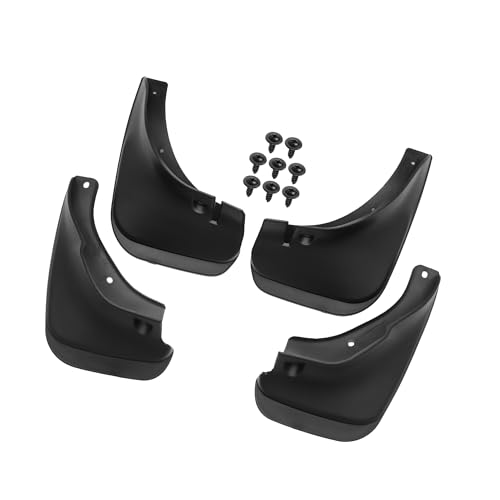 Image of Front and Rear Mud Flaps Splash Guards Fit for Toyota Corolla Sedan 1993-1997 - Pack of 4 Black Durable Material