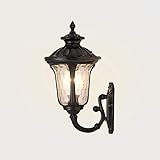 WFZRXFC IP54 Regenfestes Aluminium-Druckguss-Glas-Wandleuchte, Wandleuchte, Außenwandlaterne, Außenterrasse, Veranda, Gemeinschaft, Weinberg, Dekoration, Wandleuchte, E27-Beleuchtung, Leselicht