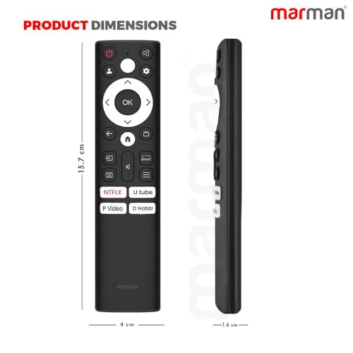 Image of marman Compatible with Acer Google Tv Remote Control Original Suitable for XL, H Pro, V, I, Super, Advanced I Series Smart FHD UHD QLED Android Television Non Voice Command and with Streaming Apps