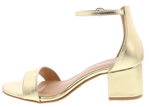 Image of TOP Moda Darcie-1 Ankle Strap Dressy High Heel Sandal, Non-slip Sole, For Wedding, Party, Prom, Evening Wear, or Any Occasion, Sleek Style Block Heel Sandals