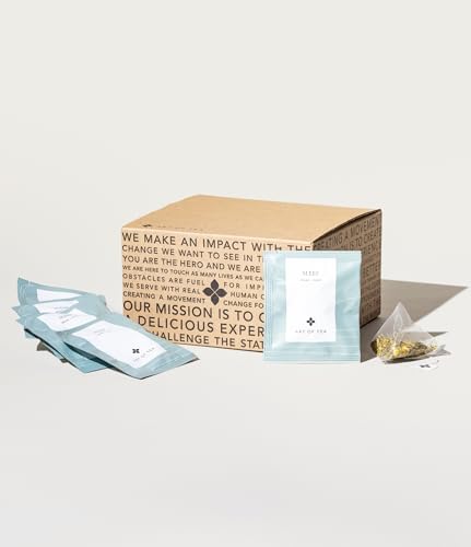 Art of Tea Sleep Tea Bags 50 Count, Caffeine Free Herbal Bedtime Tea with Chamomile, Lavender &amp; Valerian Root, Premium Pyramid Sachets