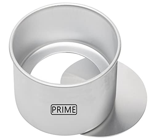 Image of Prime Bakers and Moulders Round Removable Bottom Cake Mould Set with Loose Base tin for Oven (4,6 Inch)