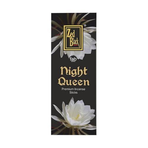 ZED Black Night Queen Incense Sticks-20 Sticks per Box, 6 Boxes Inside (Total 120 Sticks)| Premium Quality Incense Sticks for Relaxation & Yoga.
