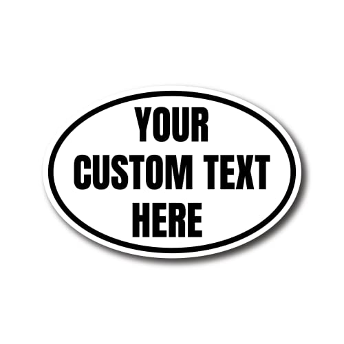 Custom Bumper Stickers (10-Pack) Customizable Bumper Sticker Personalized Decals (6-Inch By 4-Inch Oval) #TOP11