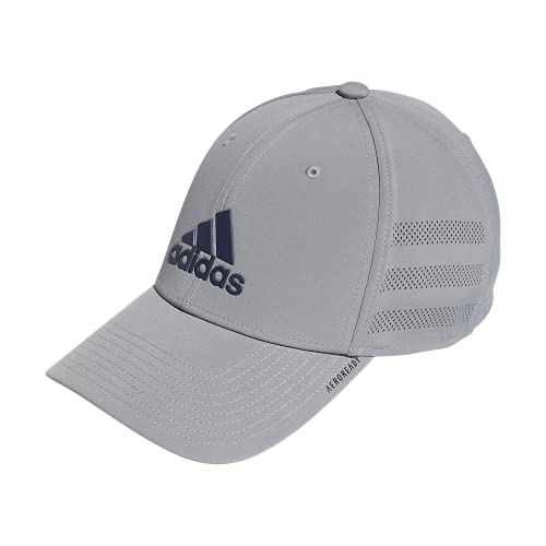 Adidas Men's Gameday 3 Structured Stretch Fit Cap, Grey/Shadow Navy, Small-Medium #TOP8