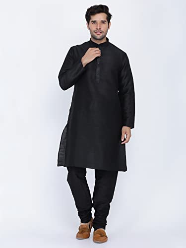 Image of Royal Kurta Men's Silk Blend Kurta & Churidaar Pyjama Set