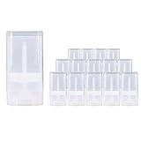 Healthcom 15ml Clear Empty Plastic Deodorant Containers 0.5 Oz New Empty Oval Lip Balm Tubes Oval...