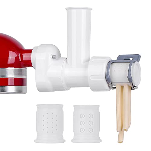 ZACME Pasta Extruder für Kitchenaid Mixer mit 6 Nudelauslassformen, Pasta Press Aufsatz für Küchenhelfer (weiß) Cover