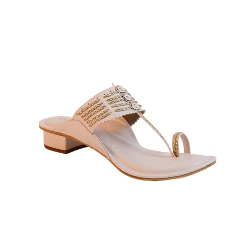 Image of Women's Kolhapuri Short Heel-10514