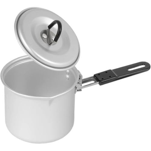 Tglptc ミニポット キャンプポット ストックポット 蓋付き 折りたたみ式 ハンドル付き アルミ合金製 軽量 登山 調理器具 キャンプ ピクニック アウトドア用 アクセサリー