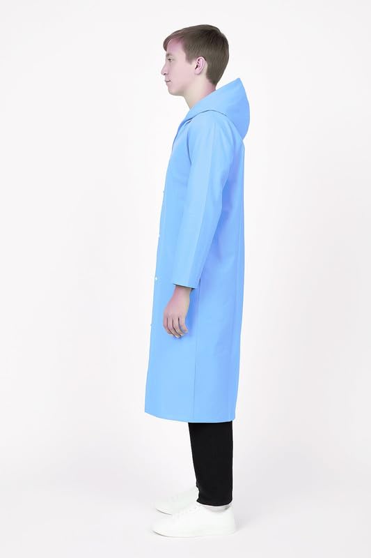Image of Kids School Raincoat for Boys & Girls | PVC Lightweight Hooded Long Rainwear with Pockets | Suitable for School