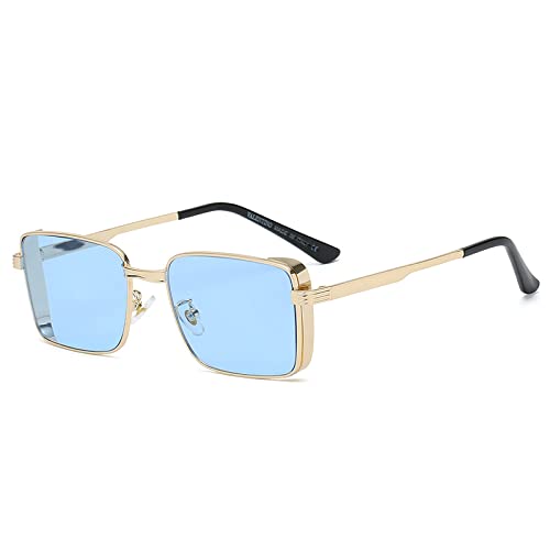 Lunettes steampunk carrées en métal pour en finir avec l'éblouissement et affirmer votre look