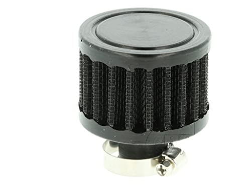 Entlüftungsfilter Mini 50mm Sportluftfilter 9/12 / 15/19 / 25mm Anschluss schwarz Gehäuse Getriebe Luftfilter (15mm Anschluss)