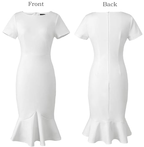 Image of VFSHOW Womens Elegant Vintage Cocktail Party Mermaid Bodycon Midi Mid-Calf Dress
