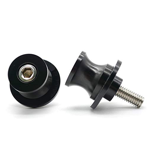 COBIKE M8 Motorcycle Universal Swingarm Sliders Spools CNC Swing Arm Stand Screw For Kawasaki Honda BMW SUZUKI and More (black)