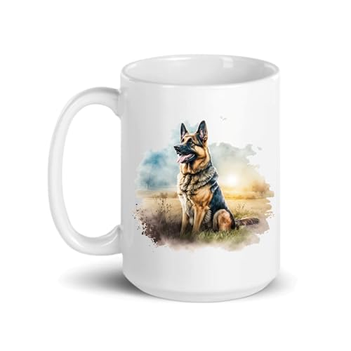 Taza de Cerámica German Shepherd 15 oz miniatura 1