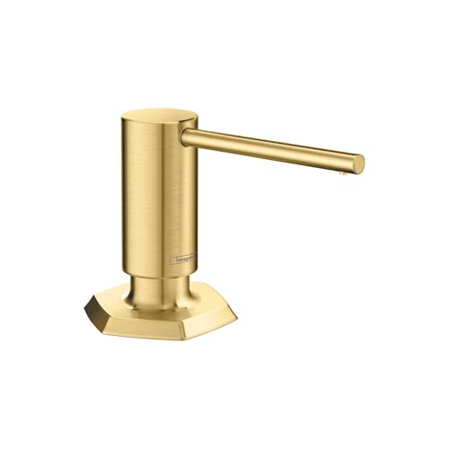 3-inch Bath and Kitchen Sink Soap Dispenser Transitional in Brushed Gold Optic - Hansgrohe 04857250