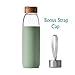 veegoal 25 Oz Borosilicate Glass Water Bottles with Bamboo Lid, BPA-FREE, Non-Slip Silicone Sleeve, and Stainless Steel Leak Proof Lid - Reusable Glass Bottle for Men and Women