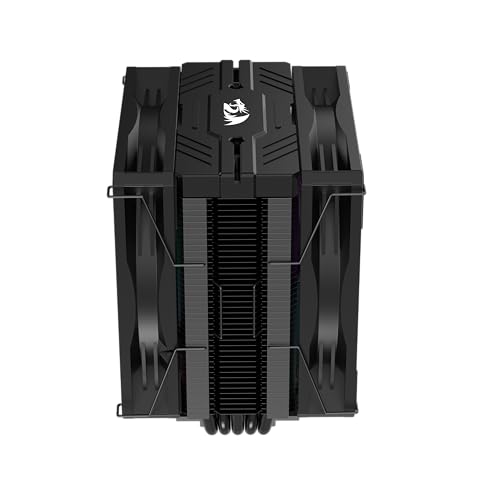 Image of Redragon - CC-2177 - Agent Air CPU Cooler - Mighty 260w TDP - All-Black 5 Copper Heat Pipes - Dual-Tower CPU Cooler with ARGB Dual Fans - Support Platform LGA 1700 /1200 /115X /1366AMD AM5 /AM4